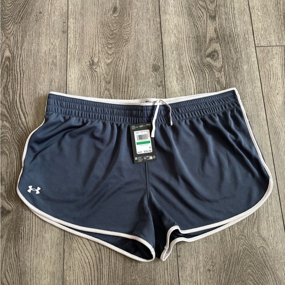 Under Armour Blue Athletic Shorts with Elastic Waistband